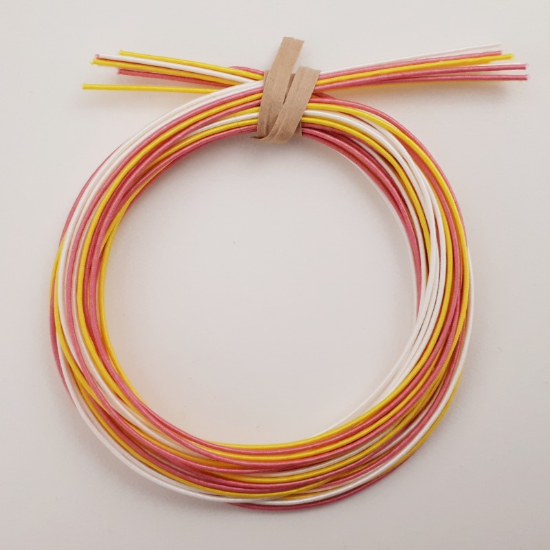 Mizuhiki Cord Set White, Yellow & Dusty Pink – 9 Cords